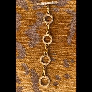 Roxanne Assoulin Vintage Gold Rhinestone Bracelet
